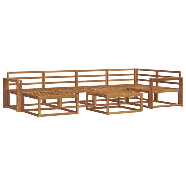 vidaXL Buiten bankenset 7 pcs Naturel Massief Acaciahout