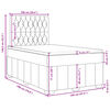vidaXL Boxspring met matras stof donkerbruin 120x190 cm