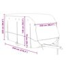 vidaXL Caravanhoes 550x250x220 cm vliesvlies grijs