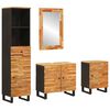vidaXL Badkamer Sets met lade met plank Naturel Massief Mango Hout