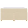 vidaXL Bedframe met matras Cr&egrave;me 140 x 200 cm Stof