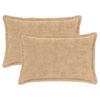 vidaXL Kussensloop 2 st HOUTEN Cr&egrave;mekleurig 50 x 70 cm