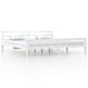 vidaXL Bedframe massief hout wit 180x200 cm