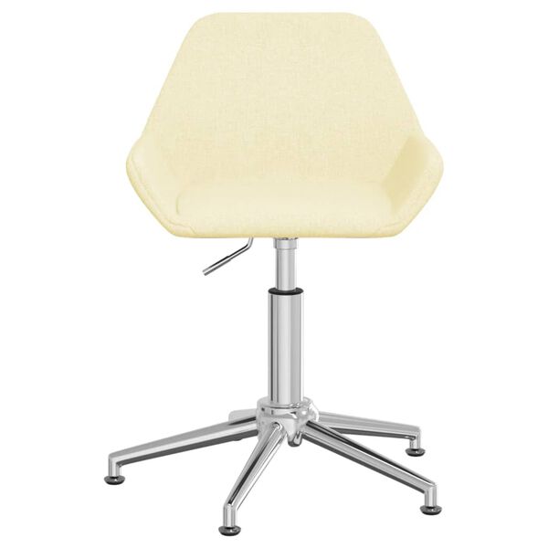 vidaXL Kantoorstoel draaibaar stof cr&egrave;mekleurig