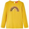 Kindershirt met lange mouwen 116 okerkleurig