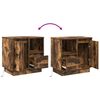 vidaXL Nachtkastje 2 pcs Gerookt eiken 50 x 34,5 x 50 cm. Bewerkt hout