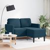 vidaXL 2-zitsbank met ligstoel L-vormig 125 cm fluweel blauw