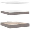 vidaXL Ottoman bed met matrassen en LED's 200x200cm stof taupe