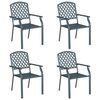 vidaXL Tuinstoel 4 pcs Antraciet 56 x 65 x 89 cm Staal
