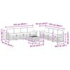 vidaXL Sofa-Sets 9 pcs Natuurlijk en Cr&egrave;me Massief Acaciahout