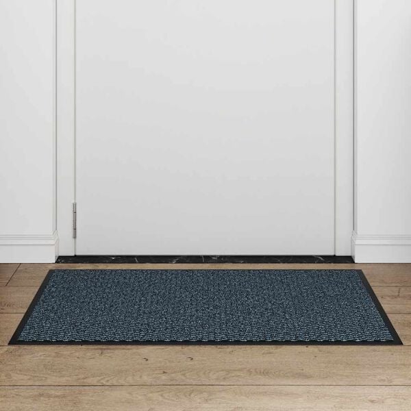 vidaXL Deurmat 60x90 cm blauw