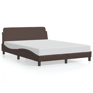 vidaXL Bedframe "Dover" kunstleer bruin 140x190 cm