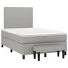 vidaXL Boxspring met matras stof lichtgrijs 120x190 cm