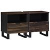 vidaXL Nachtkastje 2 st Walnotenhout 40 x 33 x 46 cm Bewerkt hout