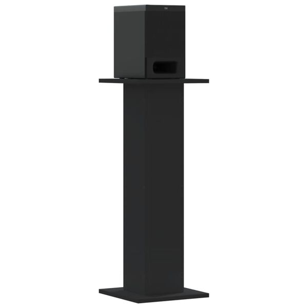 vidaXL Speakerstandaards 2 st 30x30x80 cm bewerkt hout zwart
