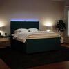 vidaXL Boxspring met matras fluweel donkergroen 180x200 cm