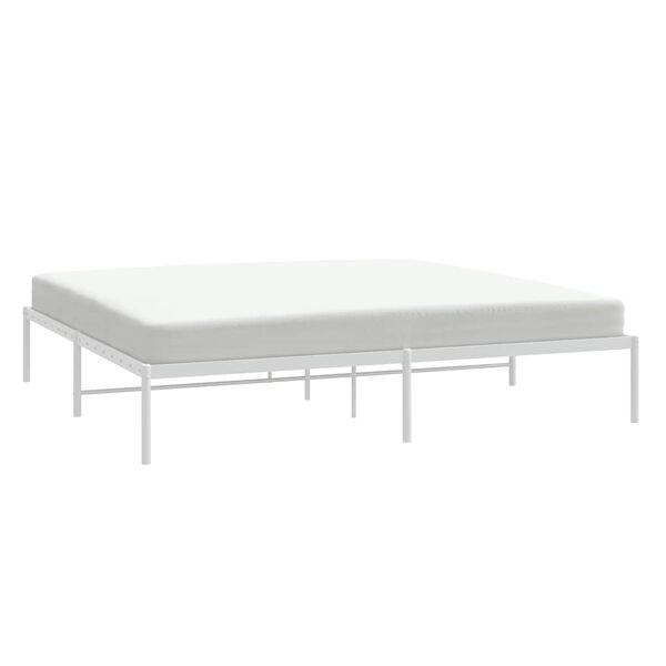 vidaXL Bedframe metaal wit 180x200 cm