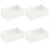 vidaXL Gazonrand 4 st 100 x 60 x 35 cm Staal Wit