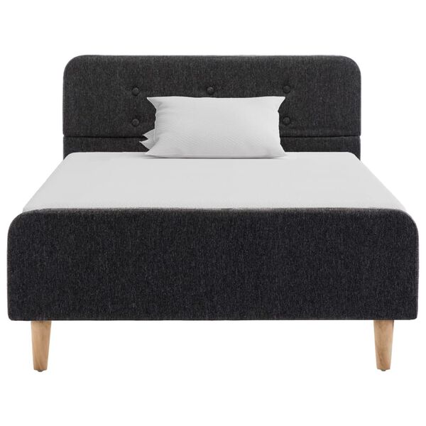 vidaXL Bedframe jute donkergrijs 90x200 cm