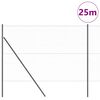 vidaXL Afrasteringspaal Grijs 25 x 1,6 m (50 mm gaas) Staal en PVC