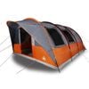 vidaXL Tunneltent 5-persoons waterdicht grijs en oranje