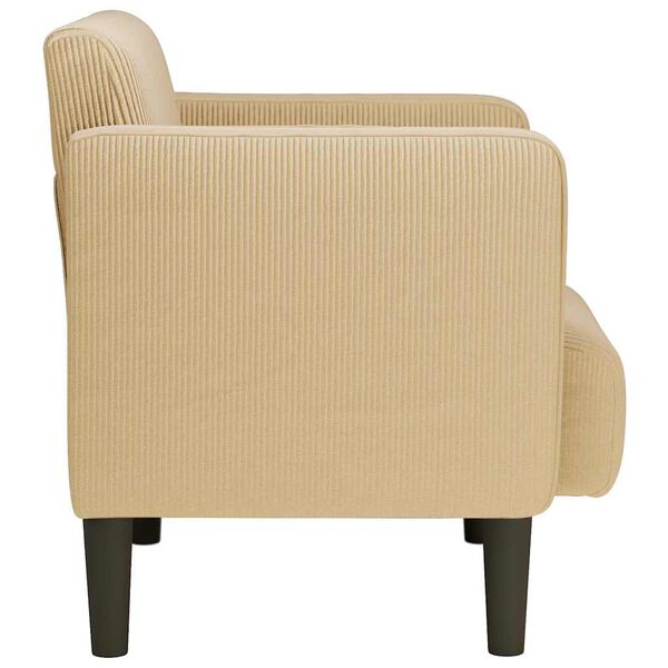 vidaXL Fauteuil met armleuningen 54 cm corduroy stof grijsgroen