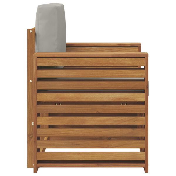 vidaXL Buiten bankenset Massief Acaciahout en Polyester Naturel