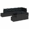 vidaXL Tuin Sofa Set met kussen 9 pcs Zwart poly rattan