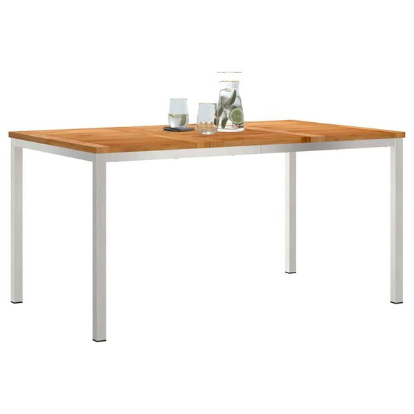 vidaXL BuitenEettafel Bruin 200x90x75cm Massief teak hout
