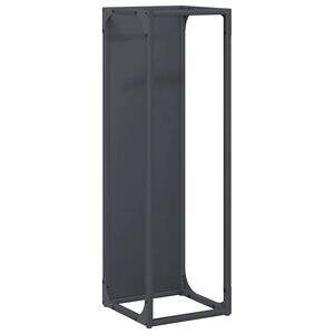 vidaXL Brandhoutrek 25x25x80 cm koudgewalst staal antracietkleurig