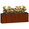 vidaXL Plantenbakken wandmontage 2 st 53x10x17 cm cortenstaal roestig