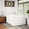vidaXL Boxspring met matras kunstleer wit 120x200 cm