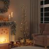vidaXL LED-kerstboom met kerstballen 120 LED's warm wit 180 cm