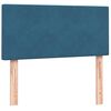 vidaXL Boxspring met matras fluweel donkerblauw 100x210 cm