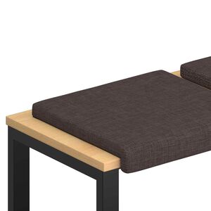 vidaXL Bankkussen 2 st Stof Donkerbruin Diepte 35 cm