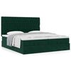 vidaXL Ottoman bed met matrassen 180x200cm fluweel donkergroen