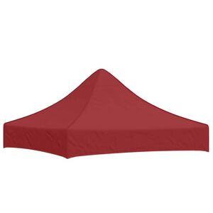 vidaXL Partytentdak 270 g/m&sup2; 2x2 m bordeauxrood