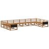 vidaXL Buiten bankenset 10 pcs Naturel Massief Acaciahout