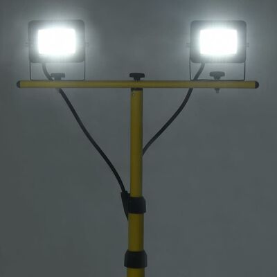 vidaXL Spotlight met statief LED 2x20 W koudwit