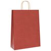 vidaXL Papieren zakken 250 st met hengsels 32x12x42 cm rood