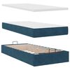 vidaXL Ottoman bed met matrassen en LED's 160x200cm fluweel