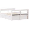 vidaXL Bedframe zonder matras massief grenenhout wit 140x190 cm