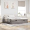 vidaXL Ottoman bed met matrassen 160x200cm stof taupe