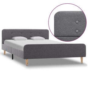 vidaXL Bedframe stof lichtgrijs 120x200 cm
