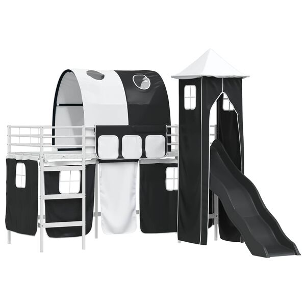 vidaXL Wit en zwart 99,5 x 190 cm