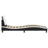 vidaXL Bedframe zonder matras "Zadar" kunstleer zwart en wit 90x190 cm