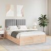 vidaXL Bedframe met Gevoerd Hoofdgedeelte Lichtgrijs 120 x 200 cm