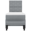 vidaXL Boxspringbed met hoofdeinde Lichtgrijs 80 x 200 cm Stof
