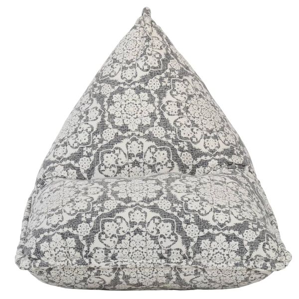 vidaXL Zitzak stof patchwork lichtgrijs