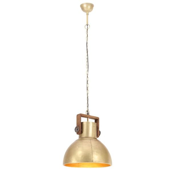 vidaXL Hanglamp industrieel rond 25 W E27 40 cm messingkleurig